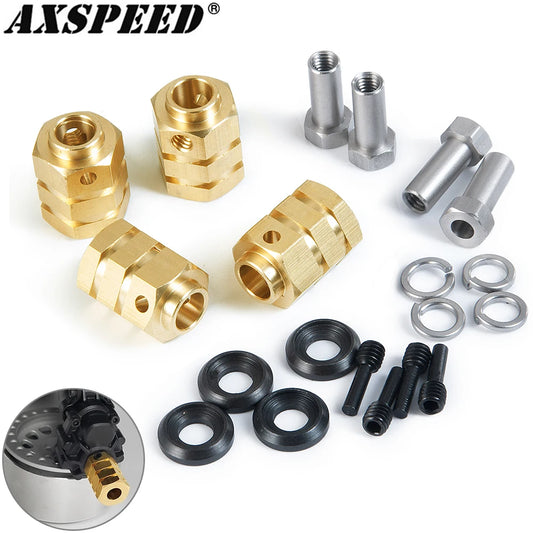 Hexagones laiton AXSPEED 12 mm 5 à 20 mm pour TRX4 et TRX6