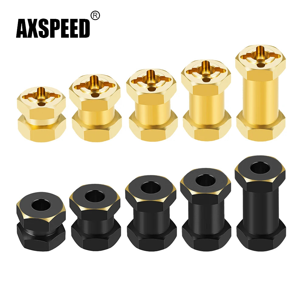 Élargisseurs de roues laiton AXSPEED hexagone 12 mm pour SCX10 II D90
