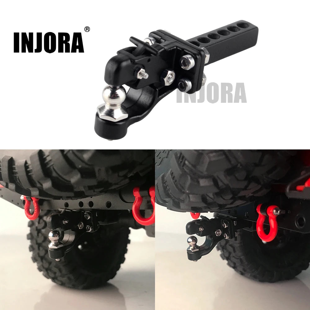 Crochet d’attelage métal INJORA pour TRX4 TRX6 SCX10 et Redcat