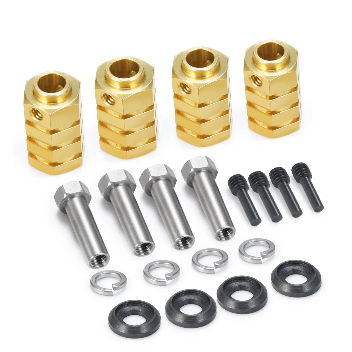 Hexagones laiton AXSPEED 12 mm pour TRX4 / TRX6 – vue complémentaire