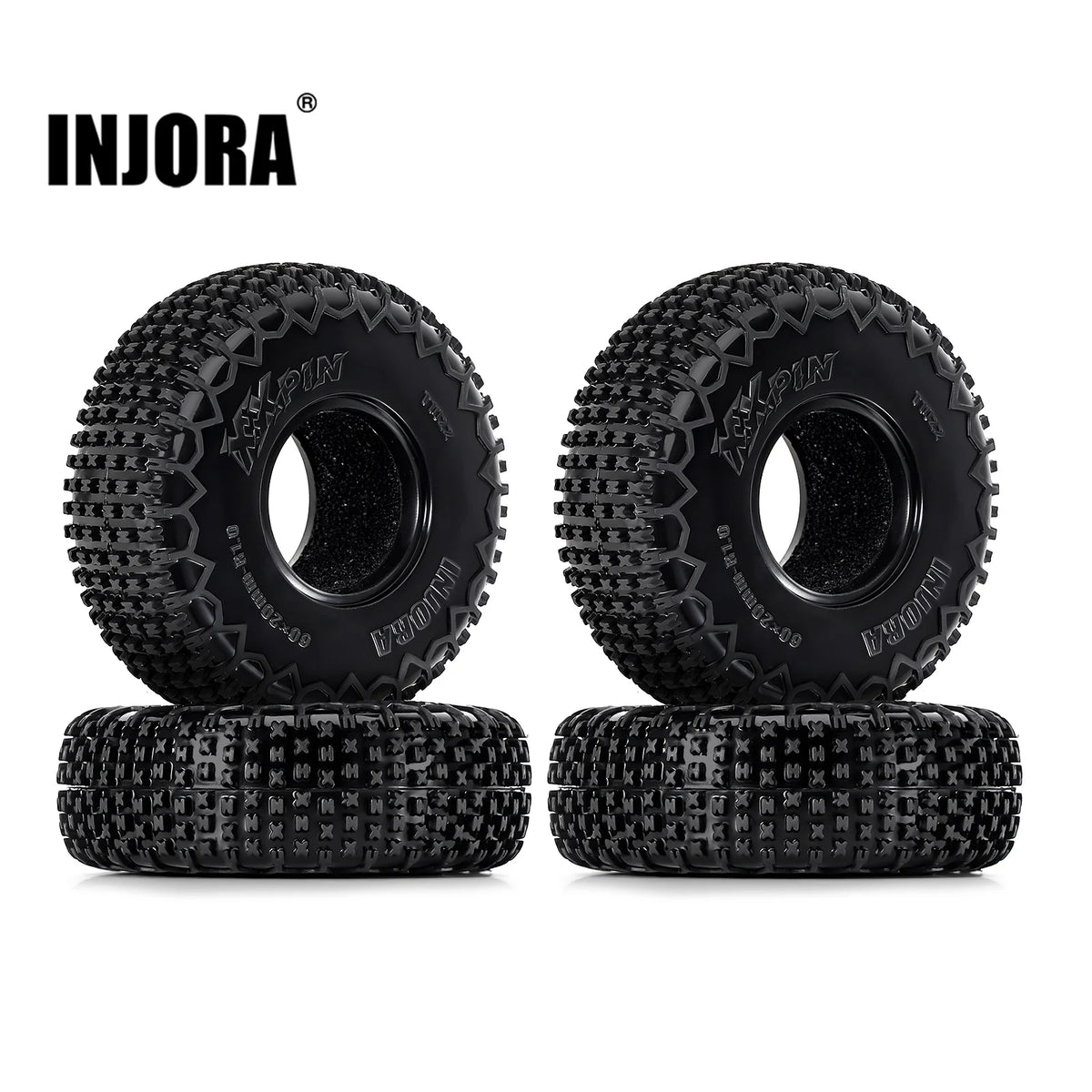 Pneus INJORA XHX Pin 1.0 60 x 20 mm pour SCX24 FCX24