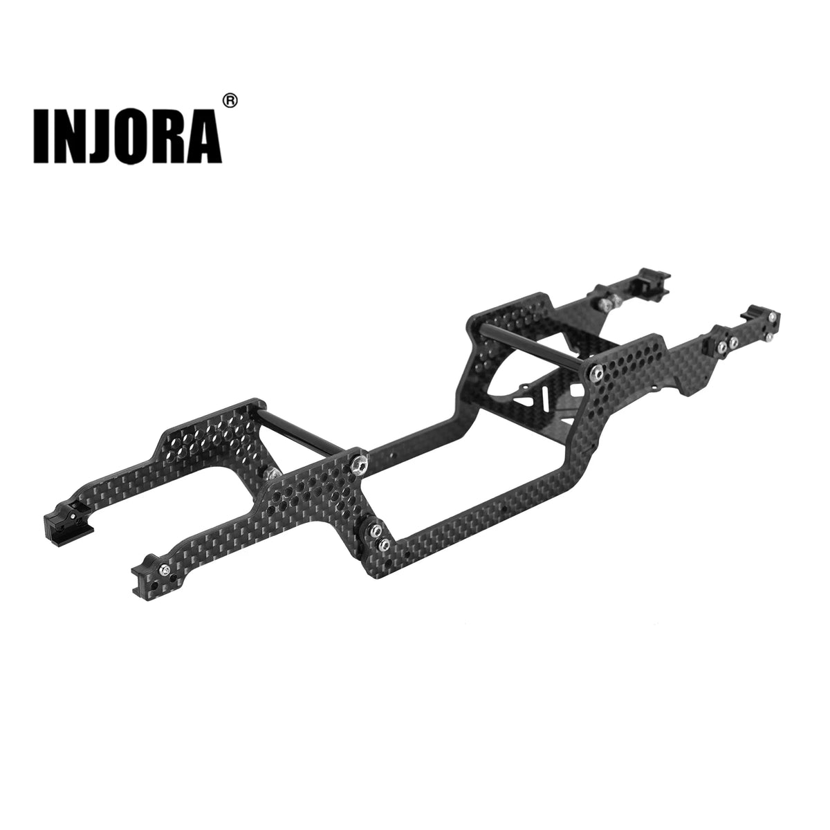 Châssis LCG carbone INJORA avec plateau batterie pour TRX4M 1/18