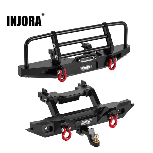 Pare-chocs avant arrière INJORA CNC aluminium avec LED TRX4M Defender