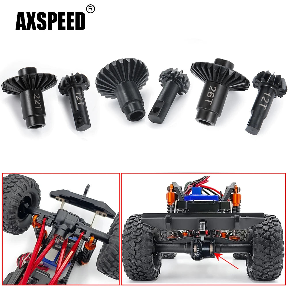 Pignons différentiel AXSPEED 22/12T 24/12T 26/12T pour TRX4M