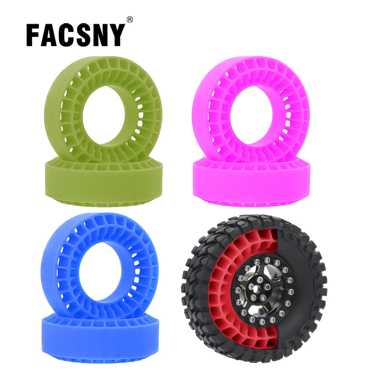 Inserts silicone étanches 1.0 pour pneus 58 à 63 mm micro crawler