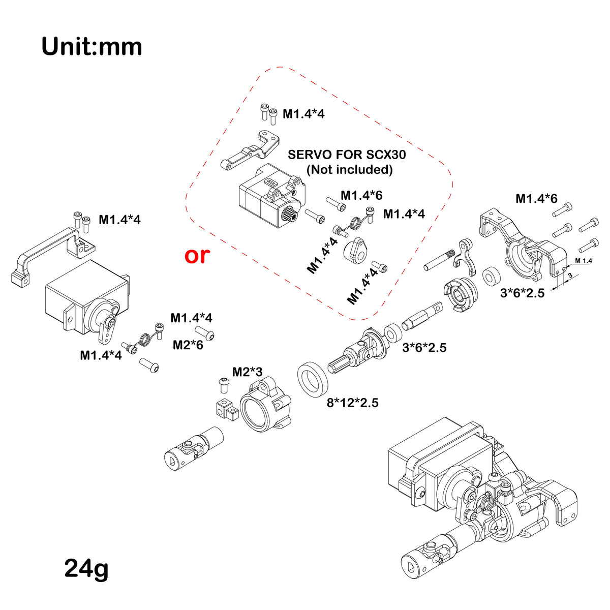 MEUS Racing DIG unit crawler SCX24 1/24 – présentation