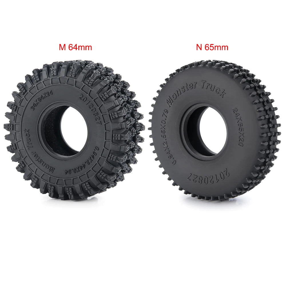 Pneus souples YEAHRUN pour Axial SCX24 1/24 – vue du produit