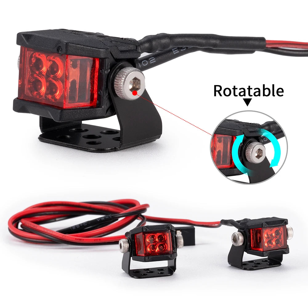 Spot LED carré AXSPEED 12 mm pour SCX10 / TRX4 1/10 – vue 3