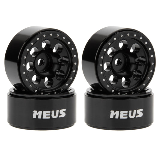 Quatre jantes beadlock MEUS Racing aluminium 0.7 deep-dish SCX30 1/30