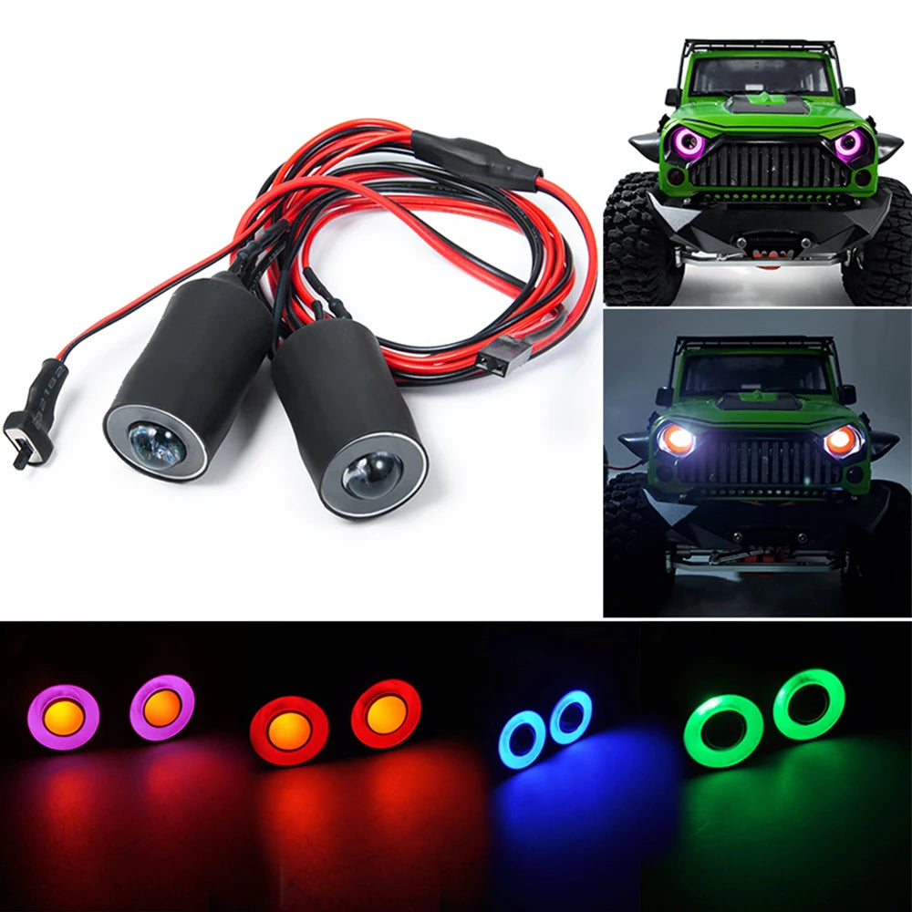 Phares LED multifonctions AXSPEED pour SCX10 / TRX4 / TRX6 / D90 – vue 4