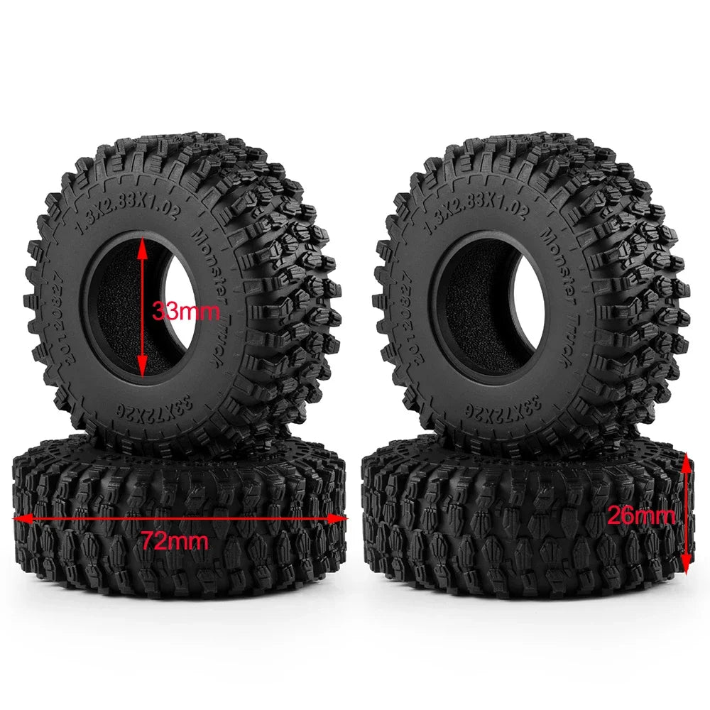 Pneus crawler AXSPEED Mud Terrain 1.1 / 1.3 pour TRX4M / SCX24 / FCX24 – vue 14