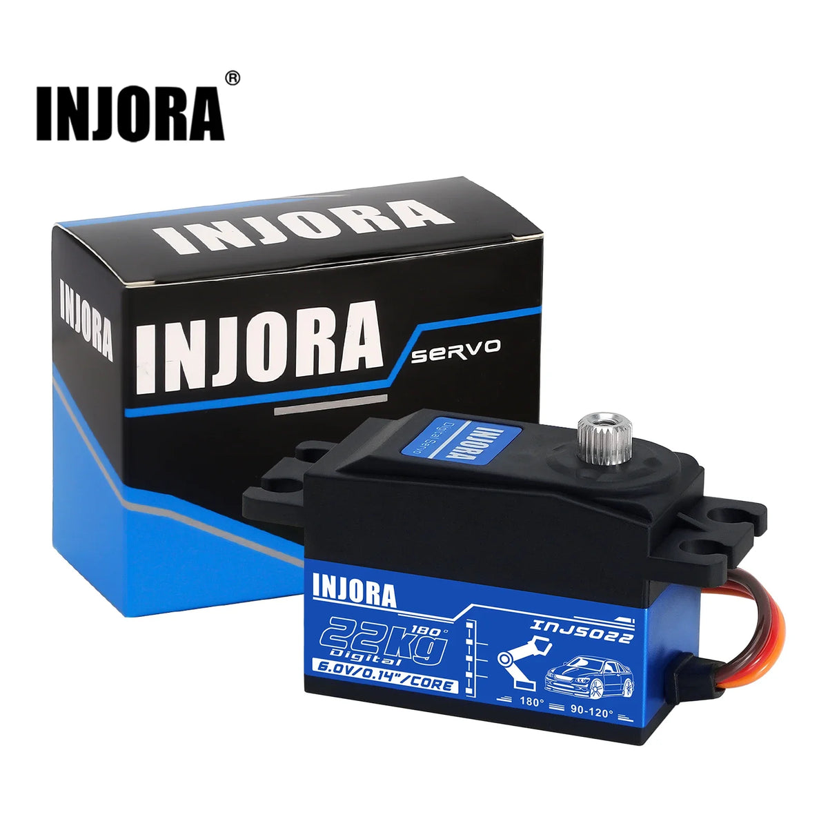 Servo numérique INJORA INJS022 22 kg low-profile pour RC 1/10