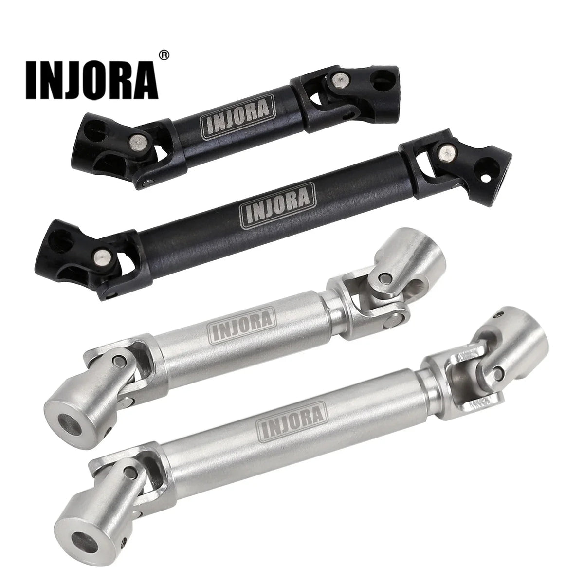 Deux arbres de transmission inox INJORA renforcés pour Axial SCX24 1/24