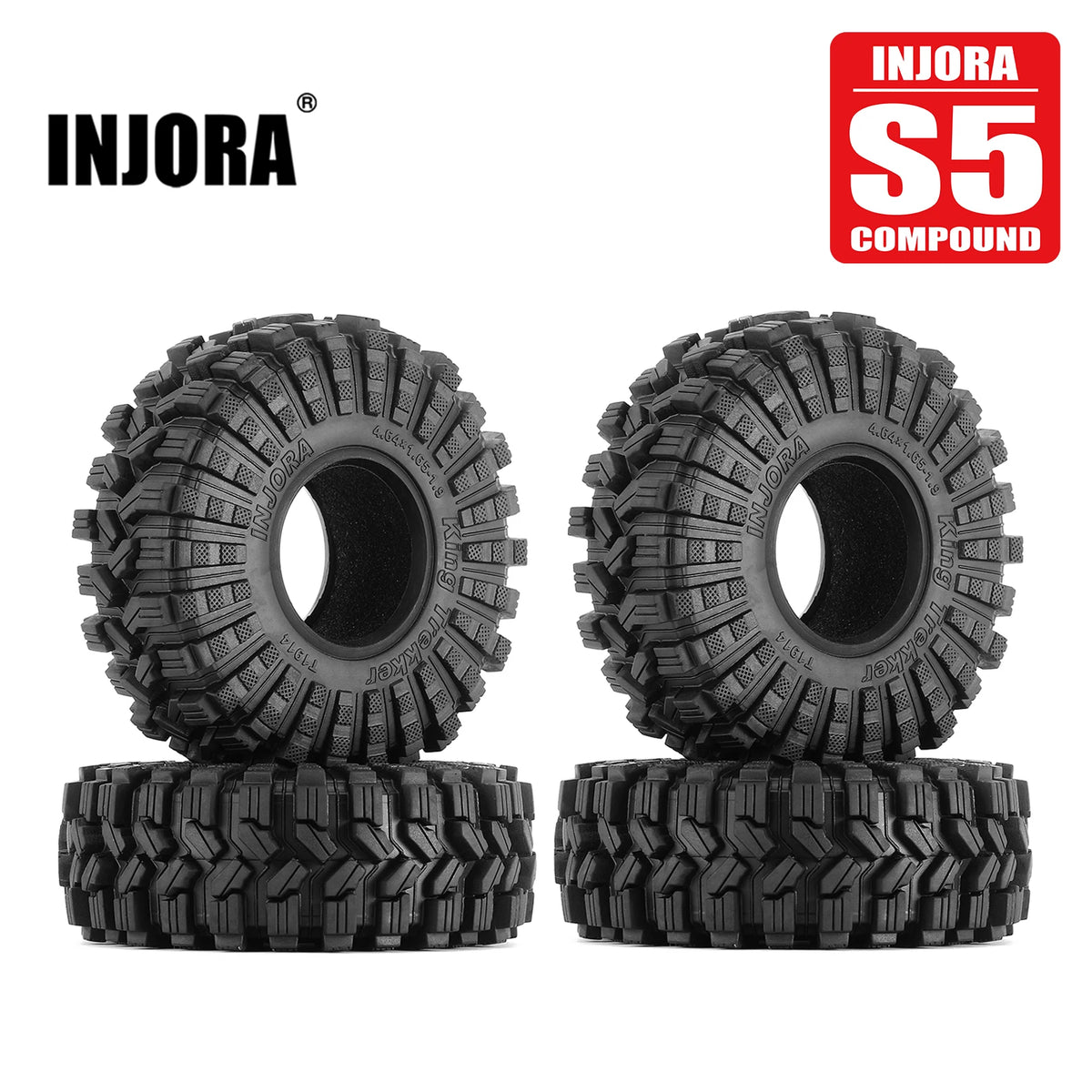 Pneus INJORA King Trekker S5 1.9 118 x 42 mm pour crawler 1/10