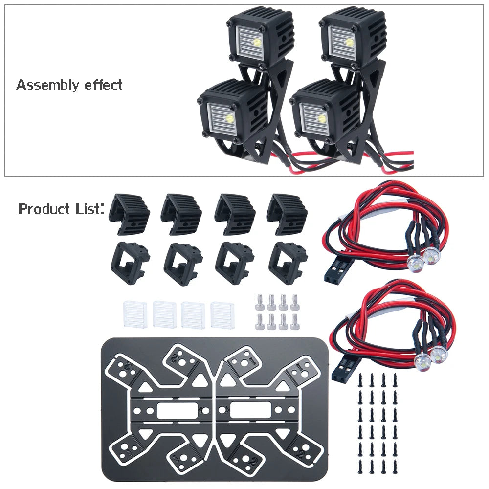 Spots LED latéraux AXSPEED de galerie TRX4 SCX10 Wraith – vue 24