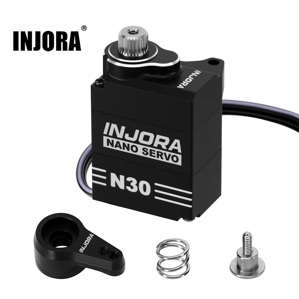 Nano-servo INJORA N30 aluminium avec sauve-servo pour Axial SCX30