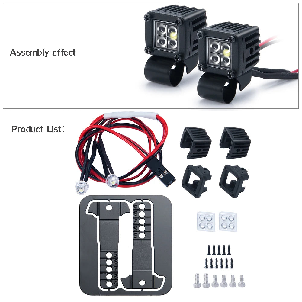 Spots LED latéraux AXSPEED de galerie TRX4 SCX10 Wraith – vue 9
