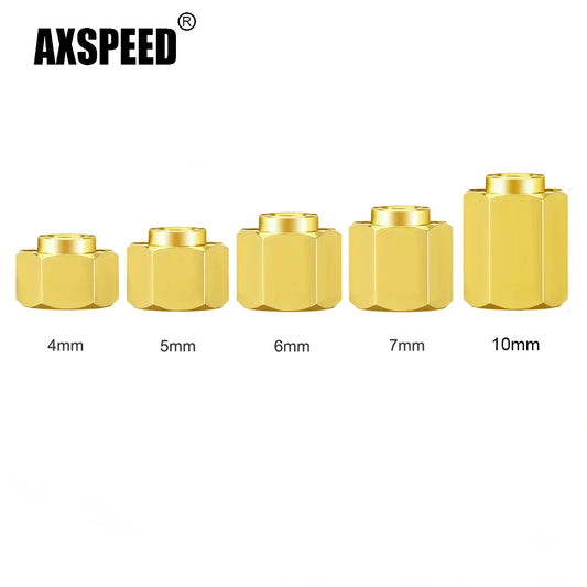 Hexagones laiton AXSPEED 7 mm 4 à 10 mm pour TRX4M