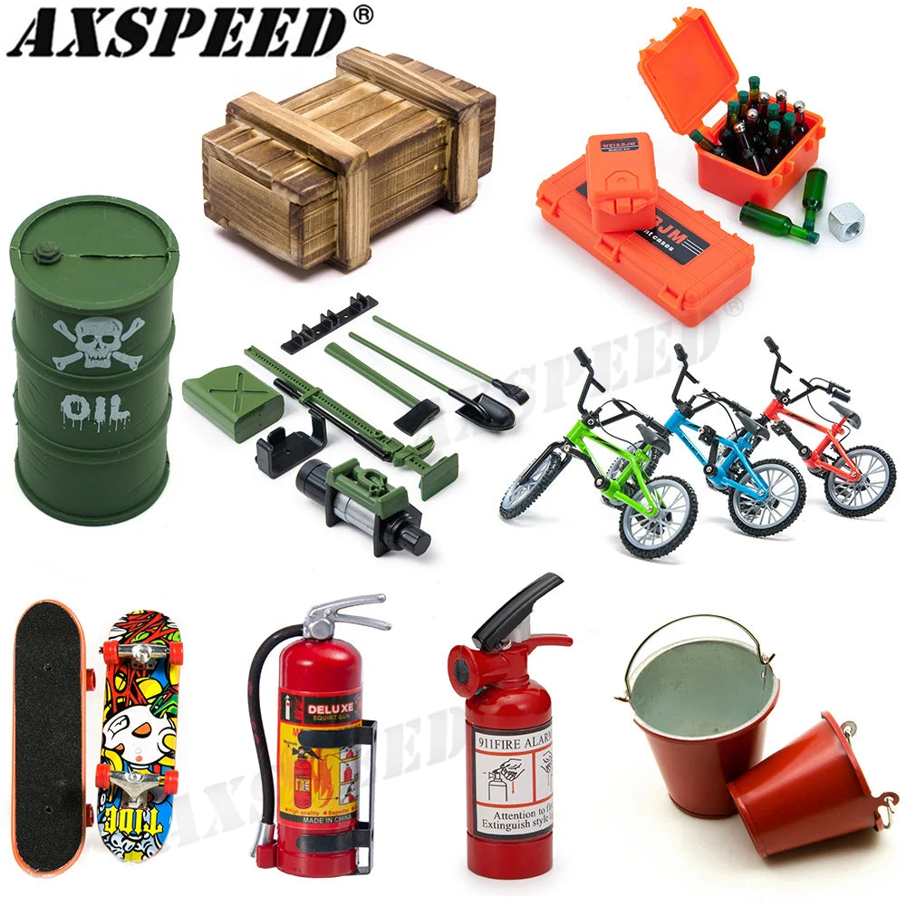 Mini outils décoratifs scale AXSPEED pour crawler RC 1/10