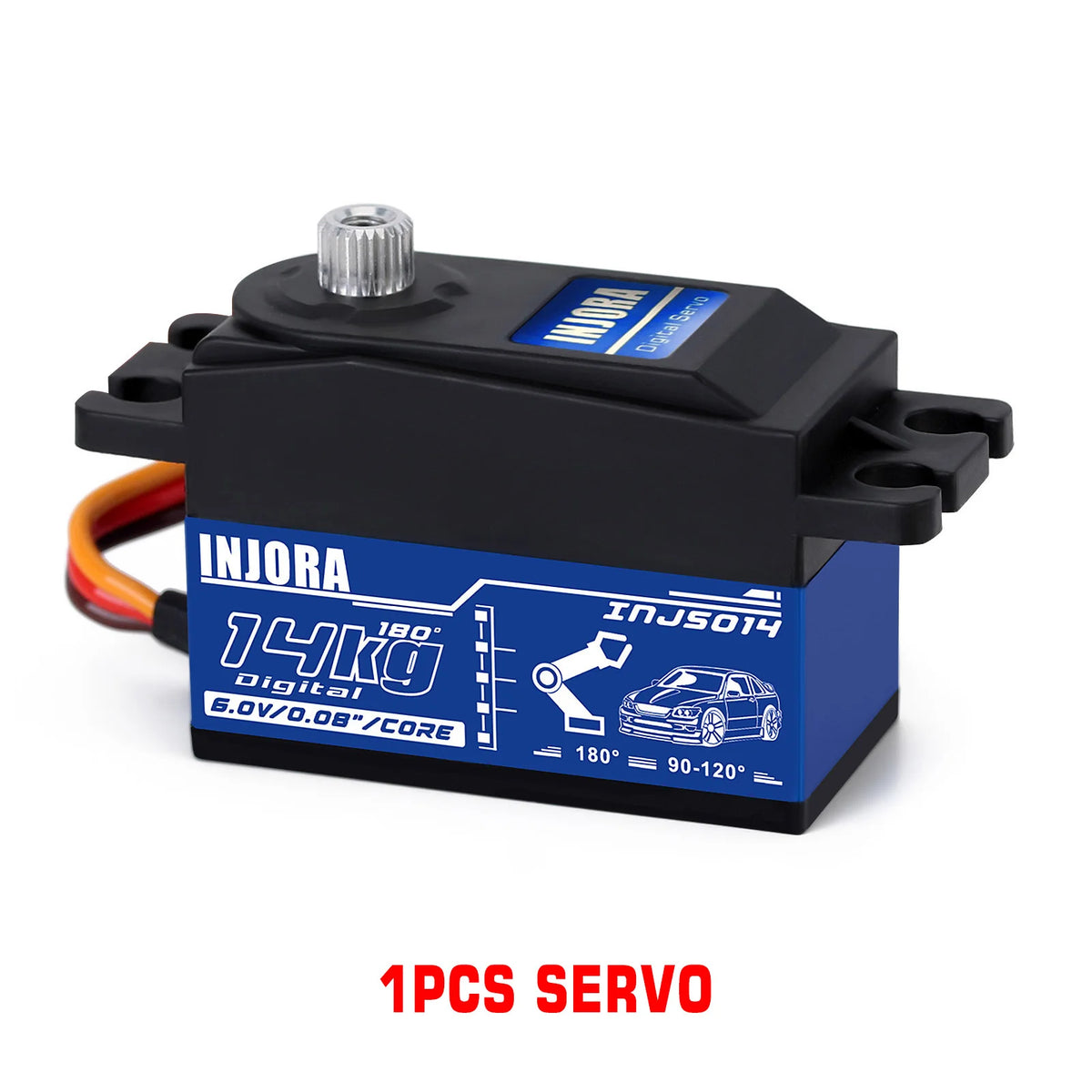 Servo 14 kg INJORA digital métal – vue 8