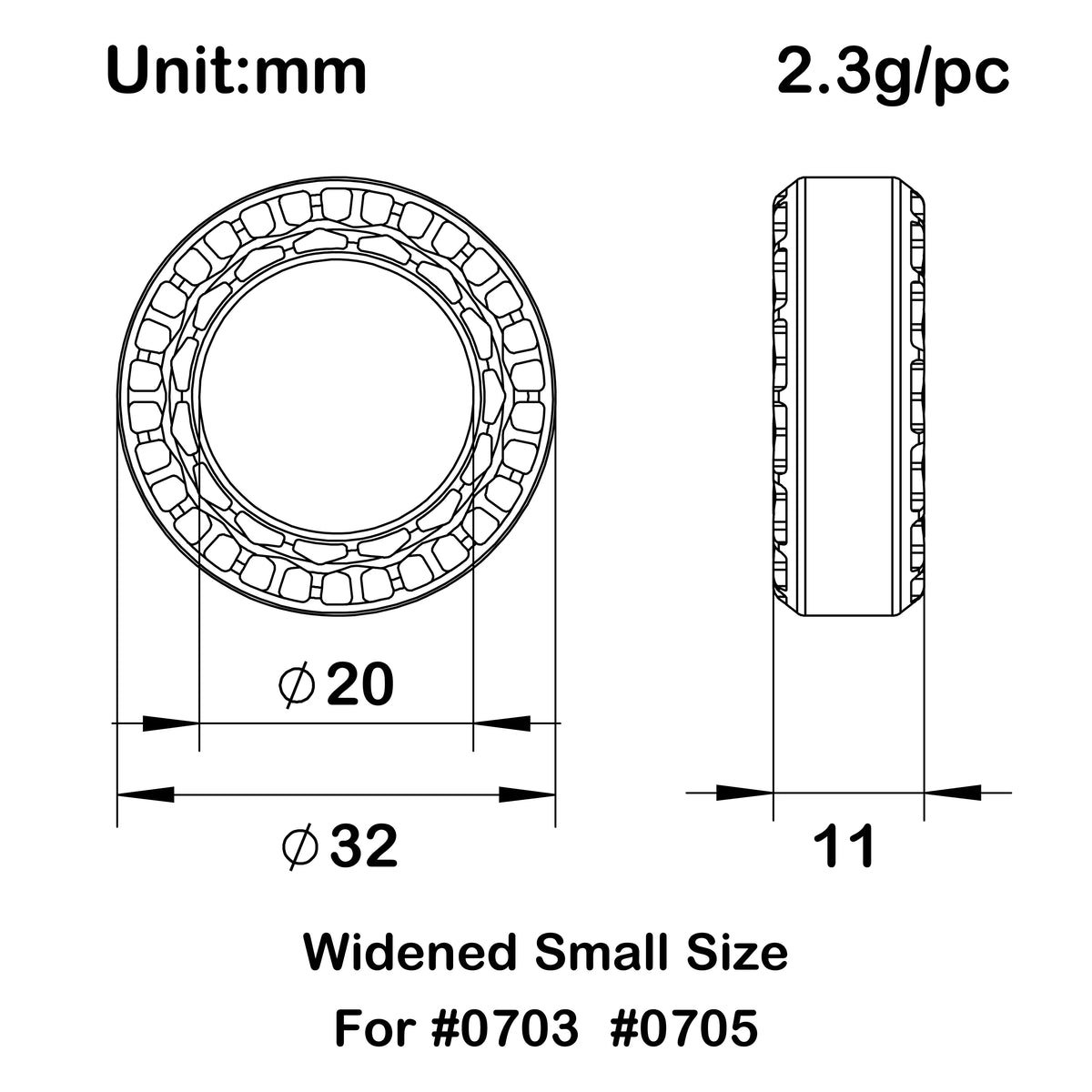 Inserts silicone 0.7 pour crawler 1/30 – vue complémentaire