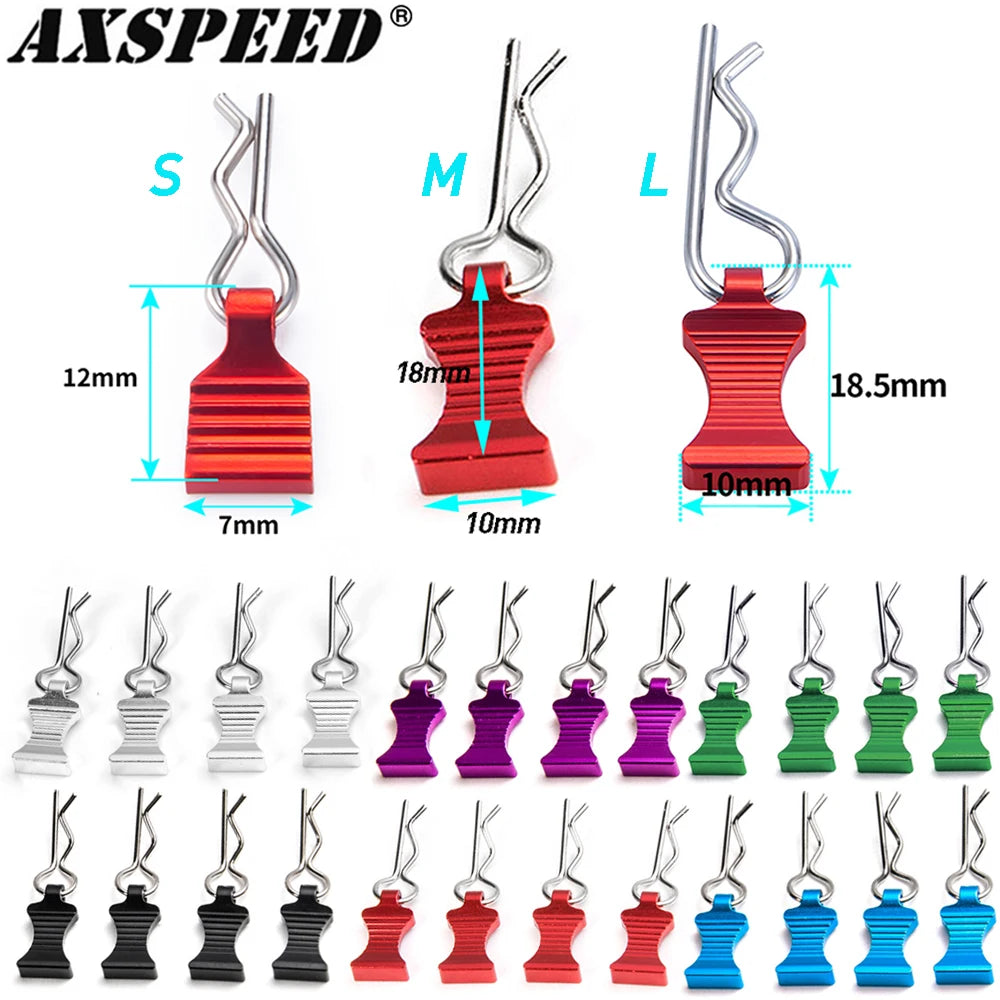 Clips carrosserie AXSPEED type R avec languette – lot de 4