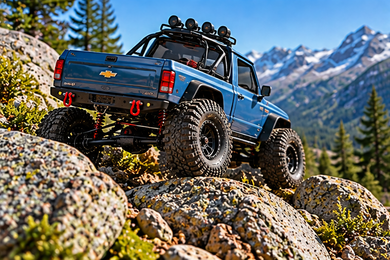 SCX24 crawler on alpine rocks