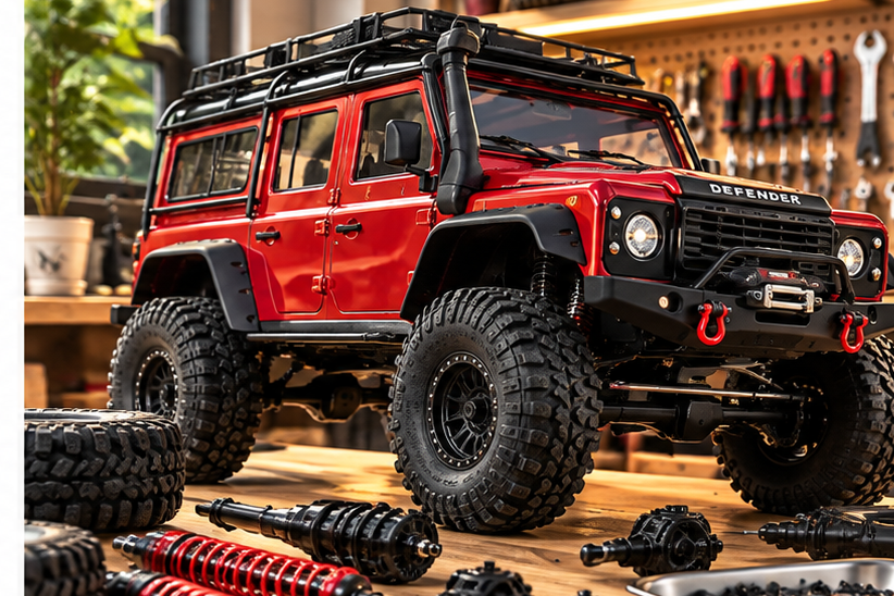 TRX4 crawler in RC workshop